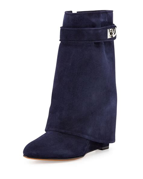 givenchy blue suede boots